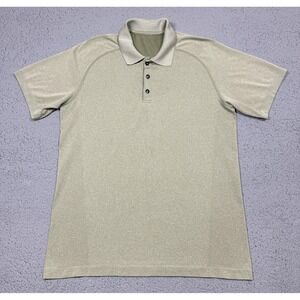 Lululemon Polo Shirt Mens Large Green Performance Golf Athletic Stretch Casual